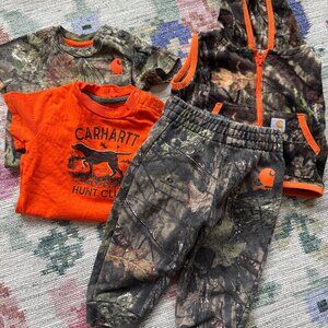 Carhartt Baby Clothes Size 6-9 Months, Set of 4 Pieces: Onesies, Vest & Pants